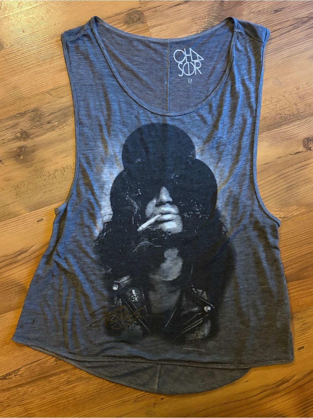 Chaser Slash Guns n Roses Burnout Grey Muscle tank M